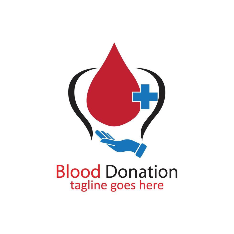 sangue donazione logo modello design vettore