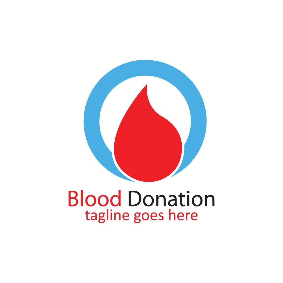 sangue donazione logo modello design vettore