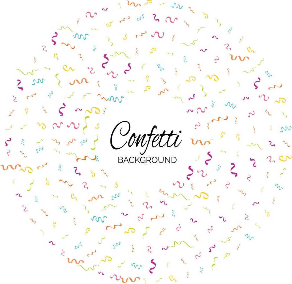 coriandoli concetto design modello vacanza contento giorno. bianca sfondo celebrazione vettore illustrazione.