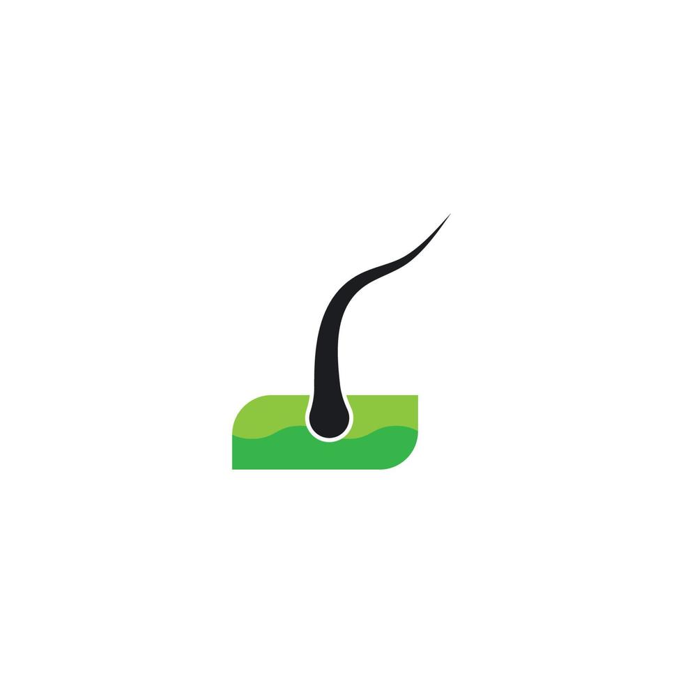 logo del follicolo pilifero vettore