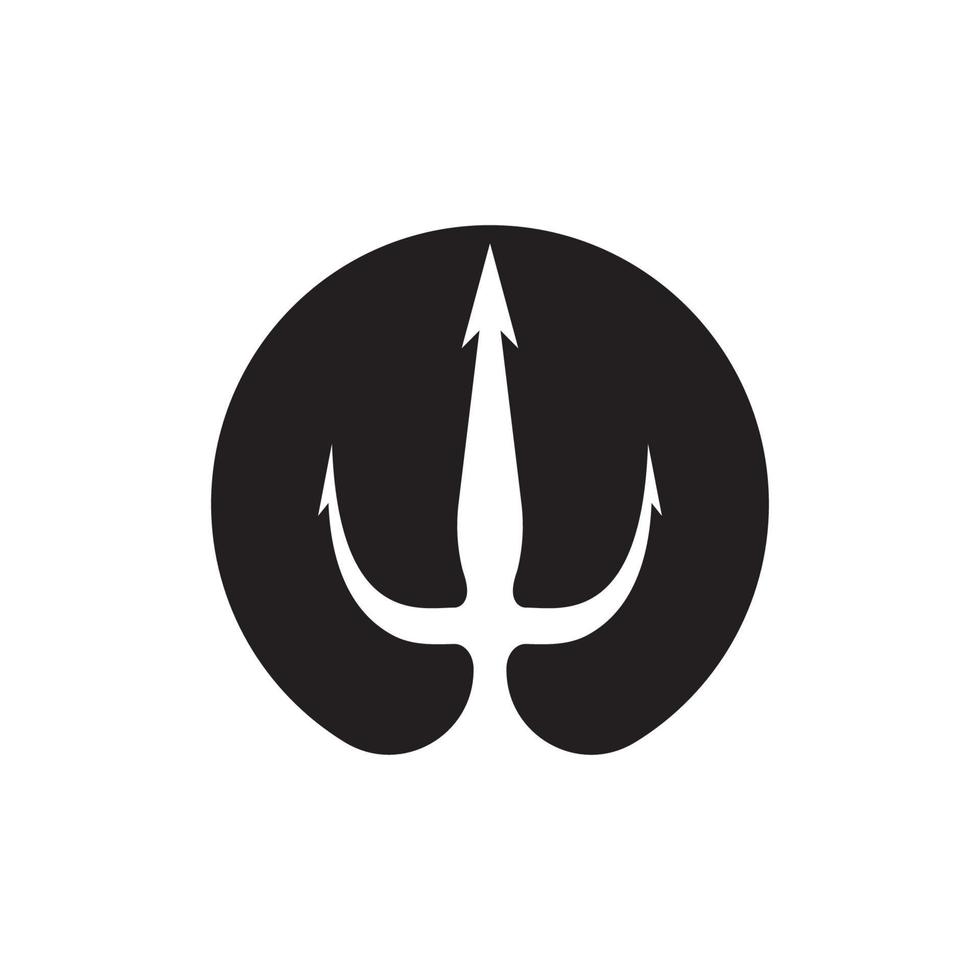 modello di logo del tridente vettore