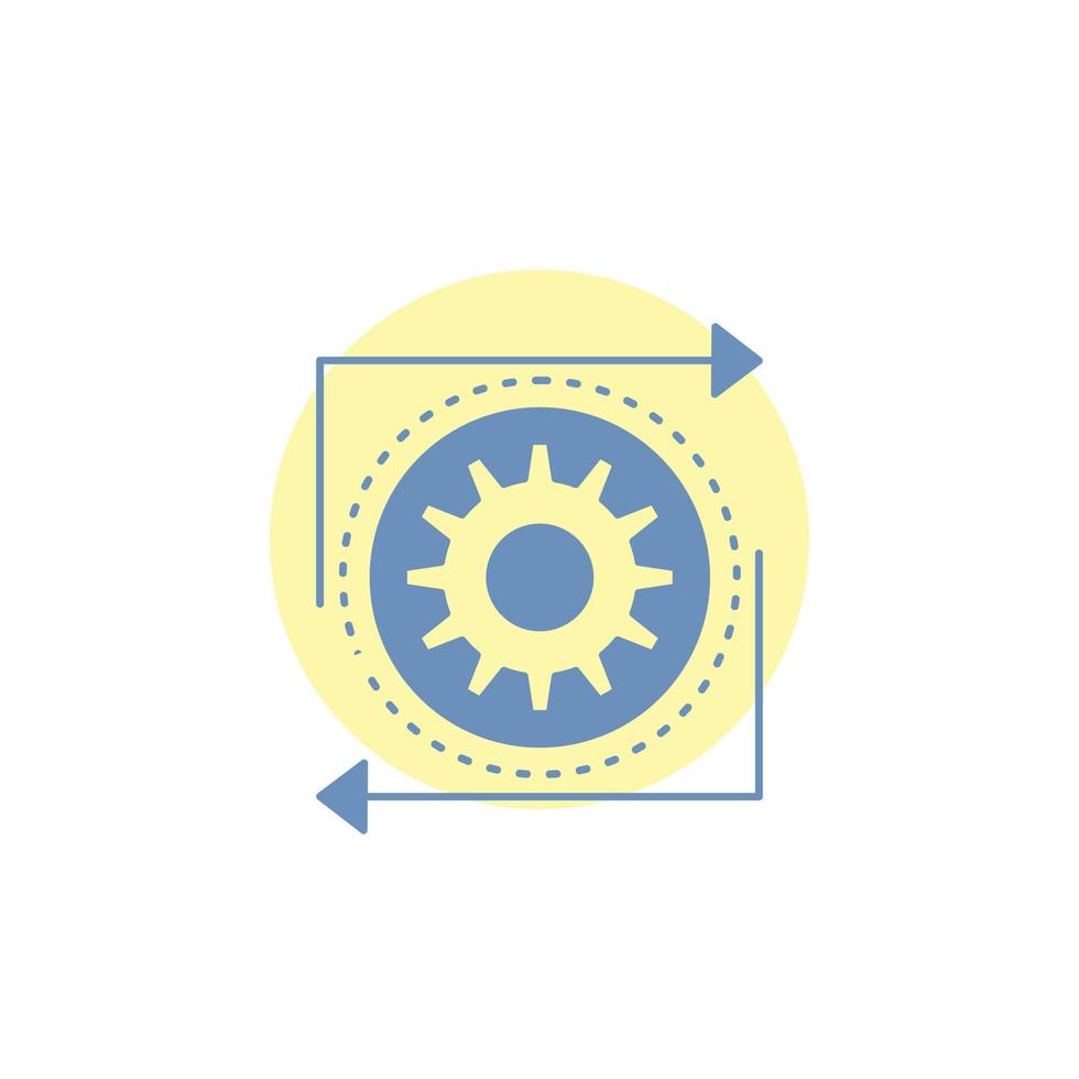 attività commerciale. Ingranaggio. gestione. operazione. processi glifo icona. vettore