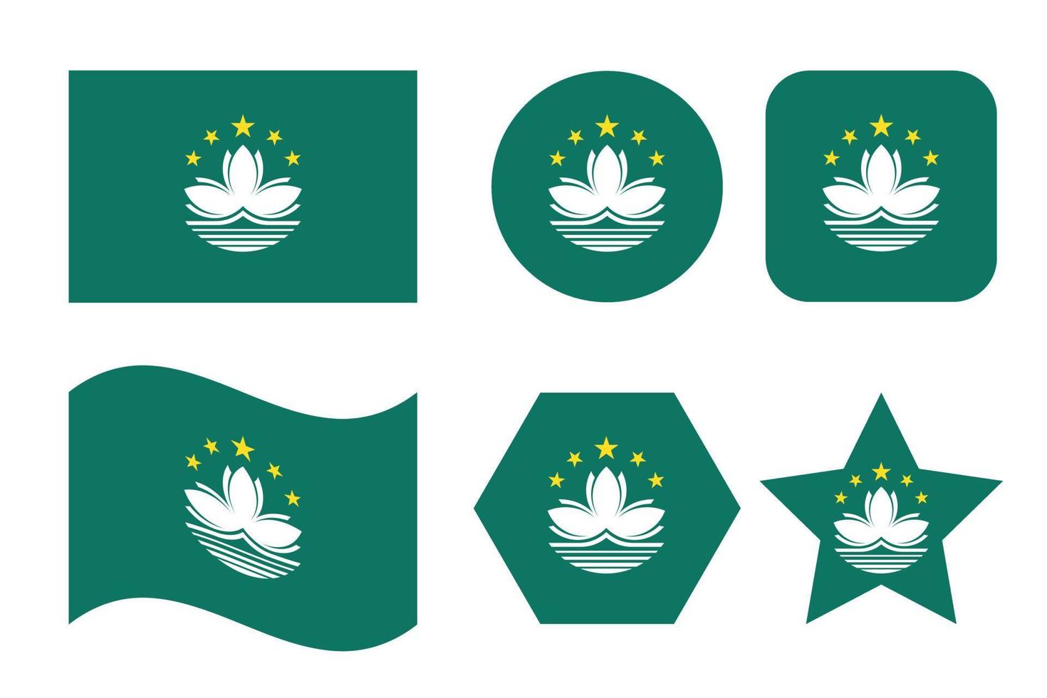 macau bandiera semplice illustrazione per indipendenza giorno o elezione vettore