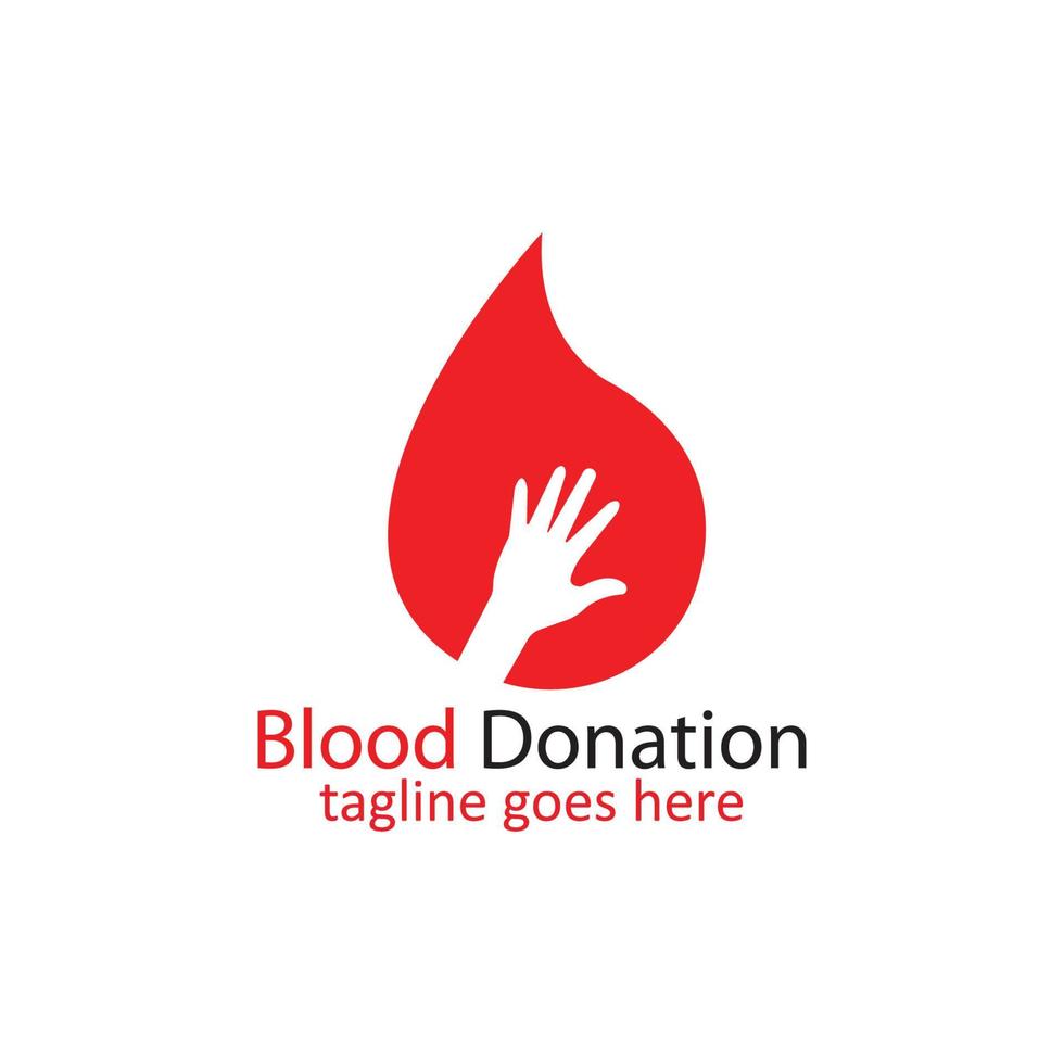 sangue donazione logo modello design vettore