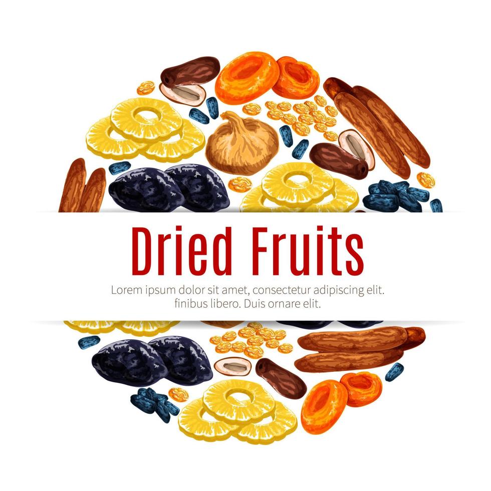 secco frutta, Uvetta, albicocca etichetta per cibo design vettore