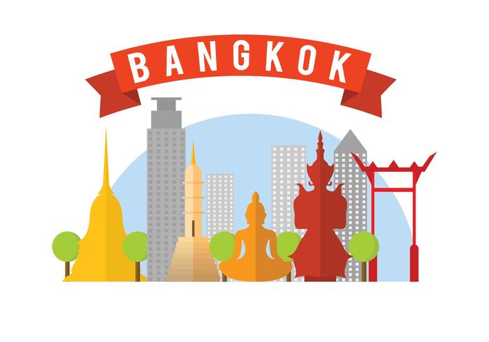 Illustrazione vettoriale di Bangkok gratis