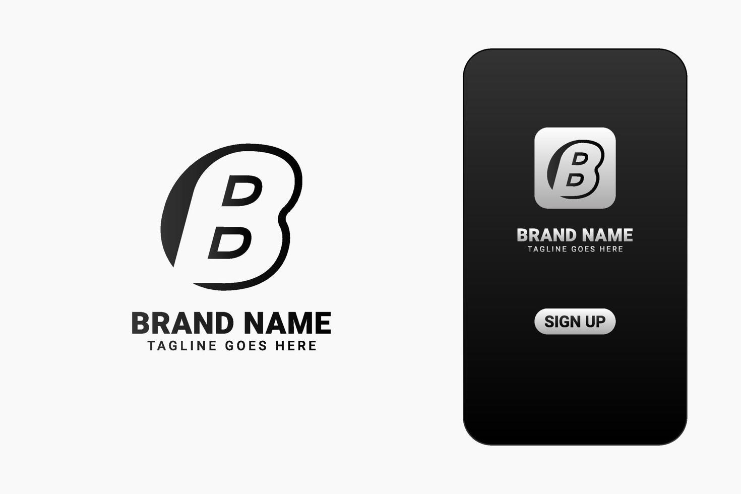 astratto lettera B sportivo applicazioni vettore logo design