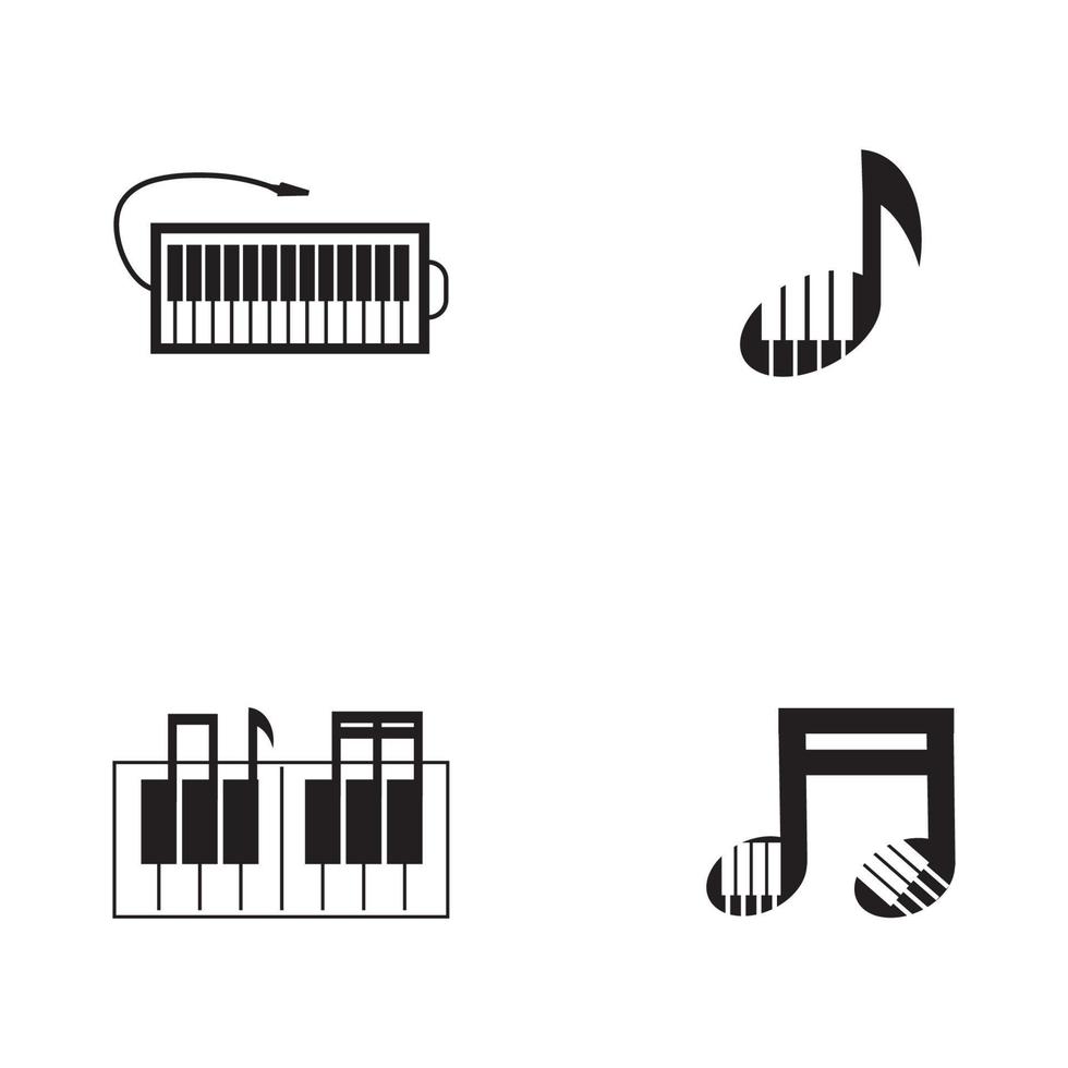 pianoforte icona vettore illustrazione design logo