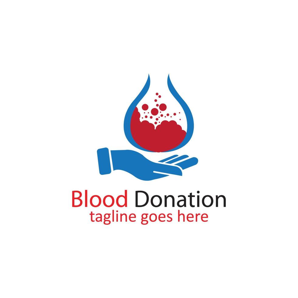 sangue donazione logo modello design vettore