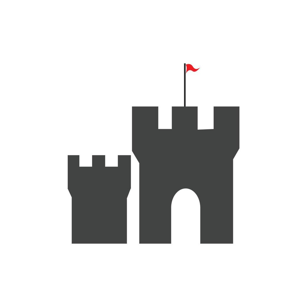 castello icona logo vettore