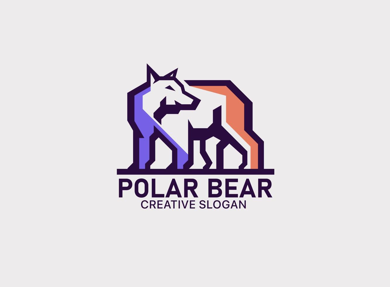 polare orso moderno logo vettore