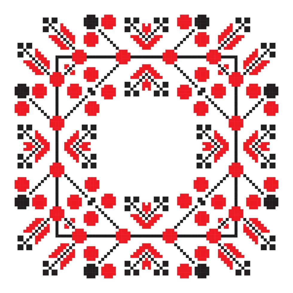 etnico ornamento mandala geometrico modelli nel rosso colore vettore