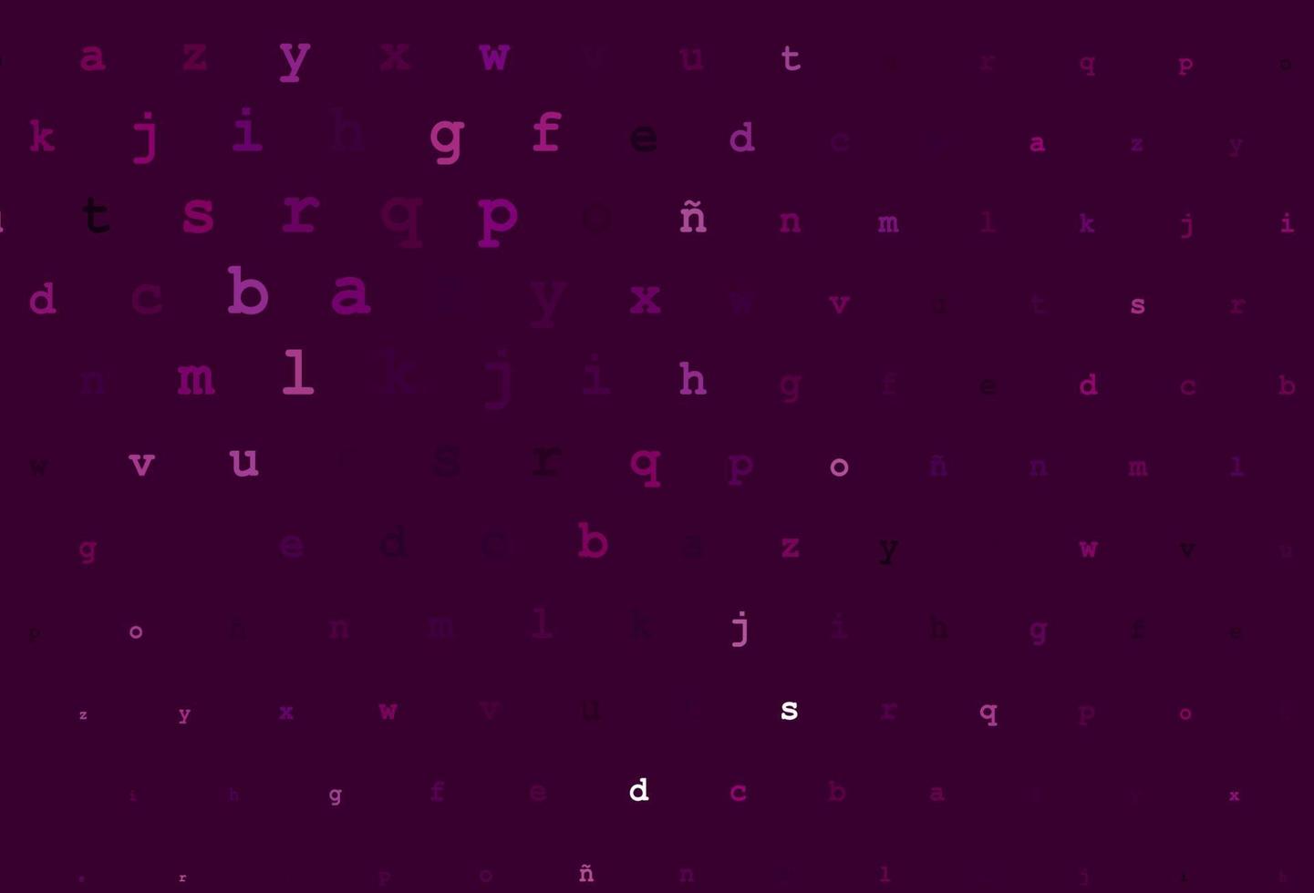 modello vettoriale viola scuro con simboli abc.