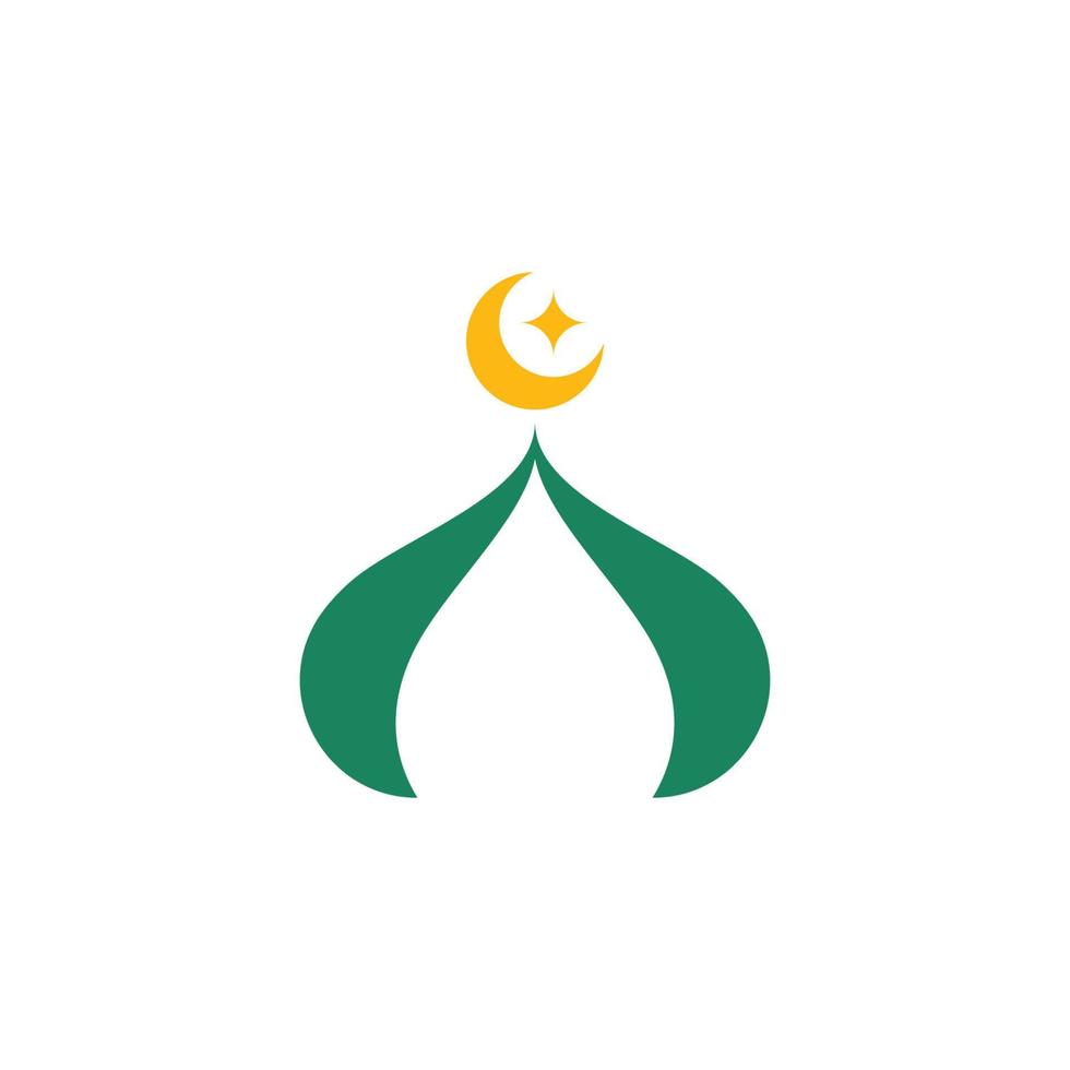 islamico moschea logo vettore modello