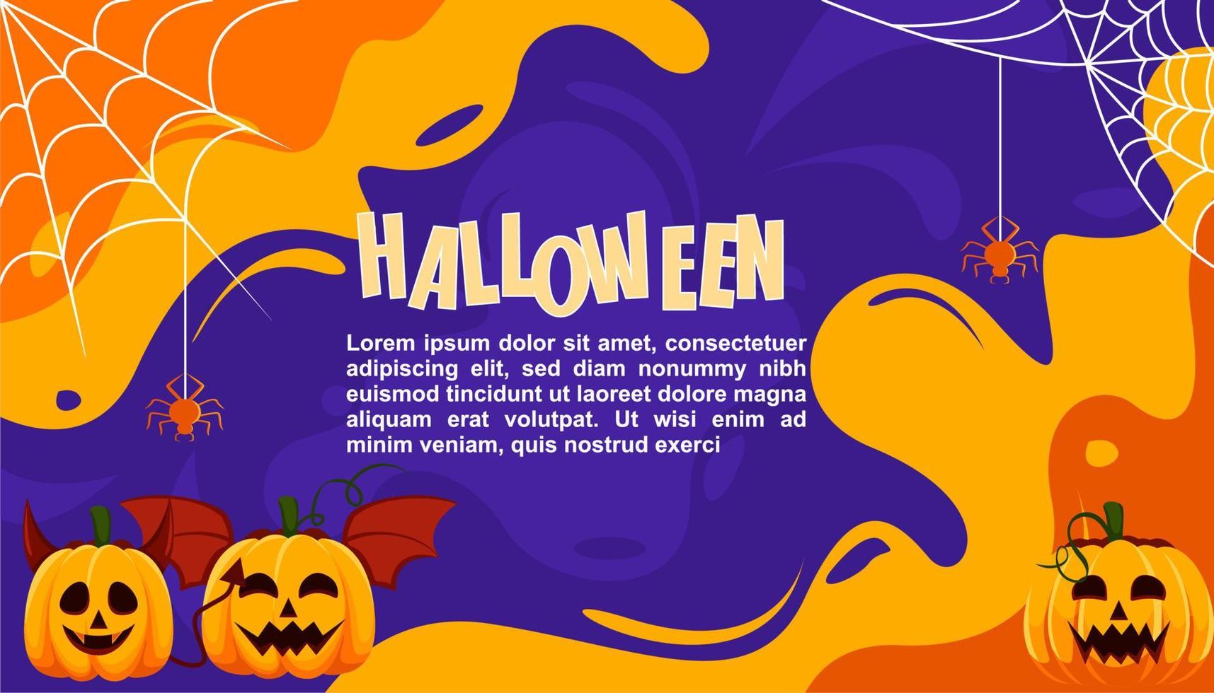 Halloween tema sfondo è bene per ragnatela, striscione, homepage eccetera vettore