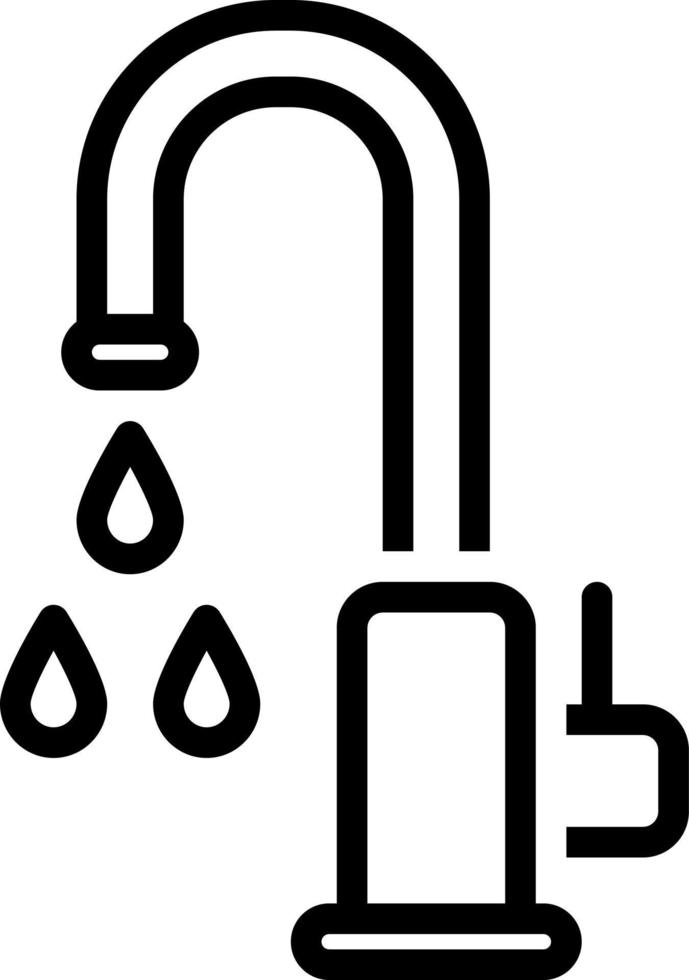 linea icona per rubinetto vettore
