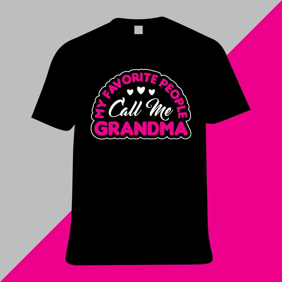 mio preferito persone chiamata me nonna, maglietta design vettore