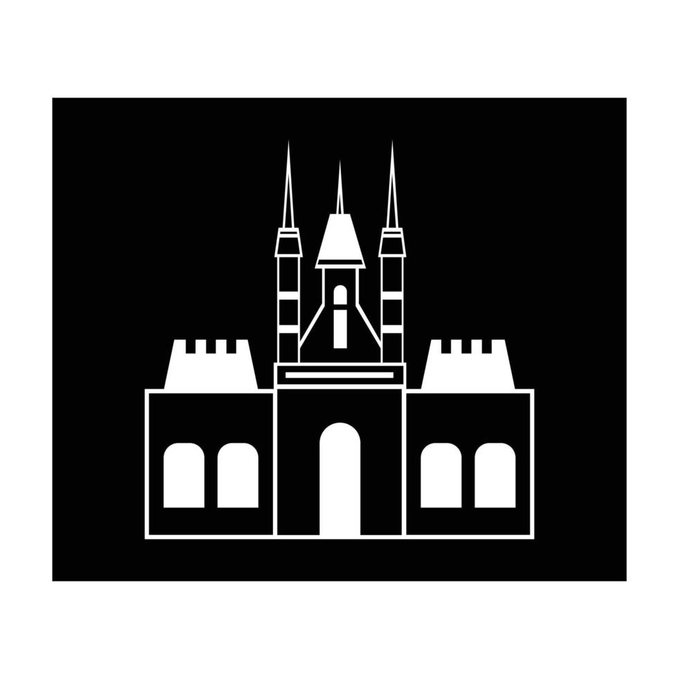 castello logo modello vettore simbolo