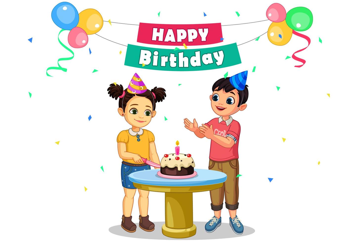 Festa Di Compleanno Per Bambini Scarica Immagini Vettoriali Gratis Grafica Vettoriale E Disegno Modelli