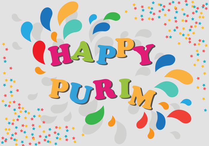 Invito al carnevale di Purim Party Poster vettore