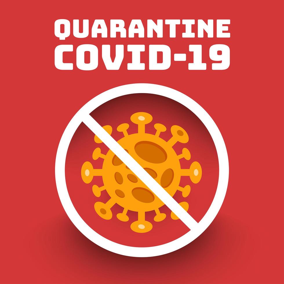 quarantine covid-19 design vettore