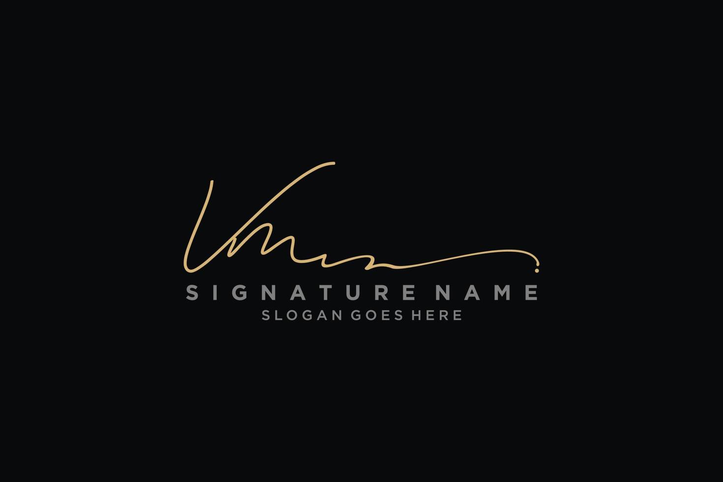 iniziale vm lettera firma logo modello elegante design logo cartello simbolo modello vettore icona