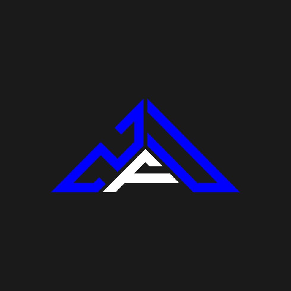 zfu lettera logo creativo design con vettore grafico, zfu semplice e moderno logo nel triangolo forma.
