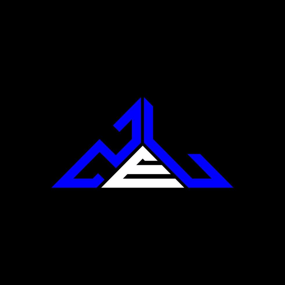 zel lettera logo creativo design con vettore grafico, zel semplice e moderno logo nel triangolo forma.
