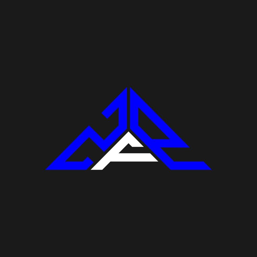 zfp lettera logo creativo design con vettore grafico, zfp semplice e moderno logo nel triangolo forma.