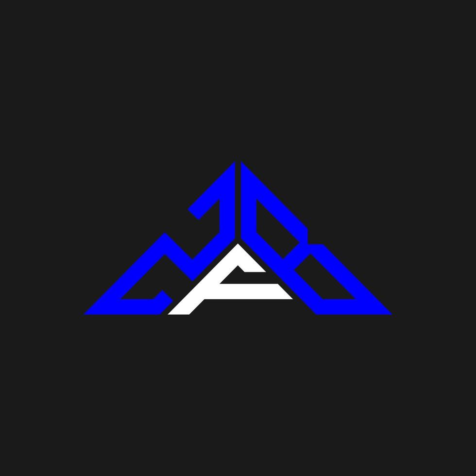 zfb lettera logo creativo design con vettore grafico, zfb semplice e moderno logo nel triangolo forma.