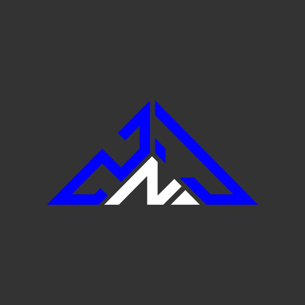 znj lettera logo creativo design con vettore grafico, znj semplice e moderno logo nel triangolo forma.