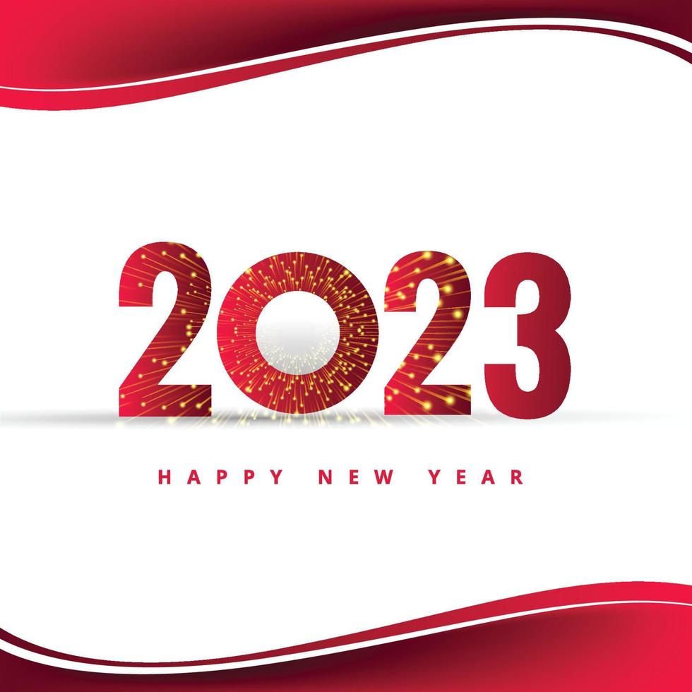 bellissimo nuovo anno 2023 carta celebrazione vacanza design vettore