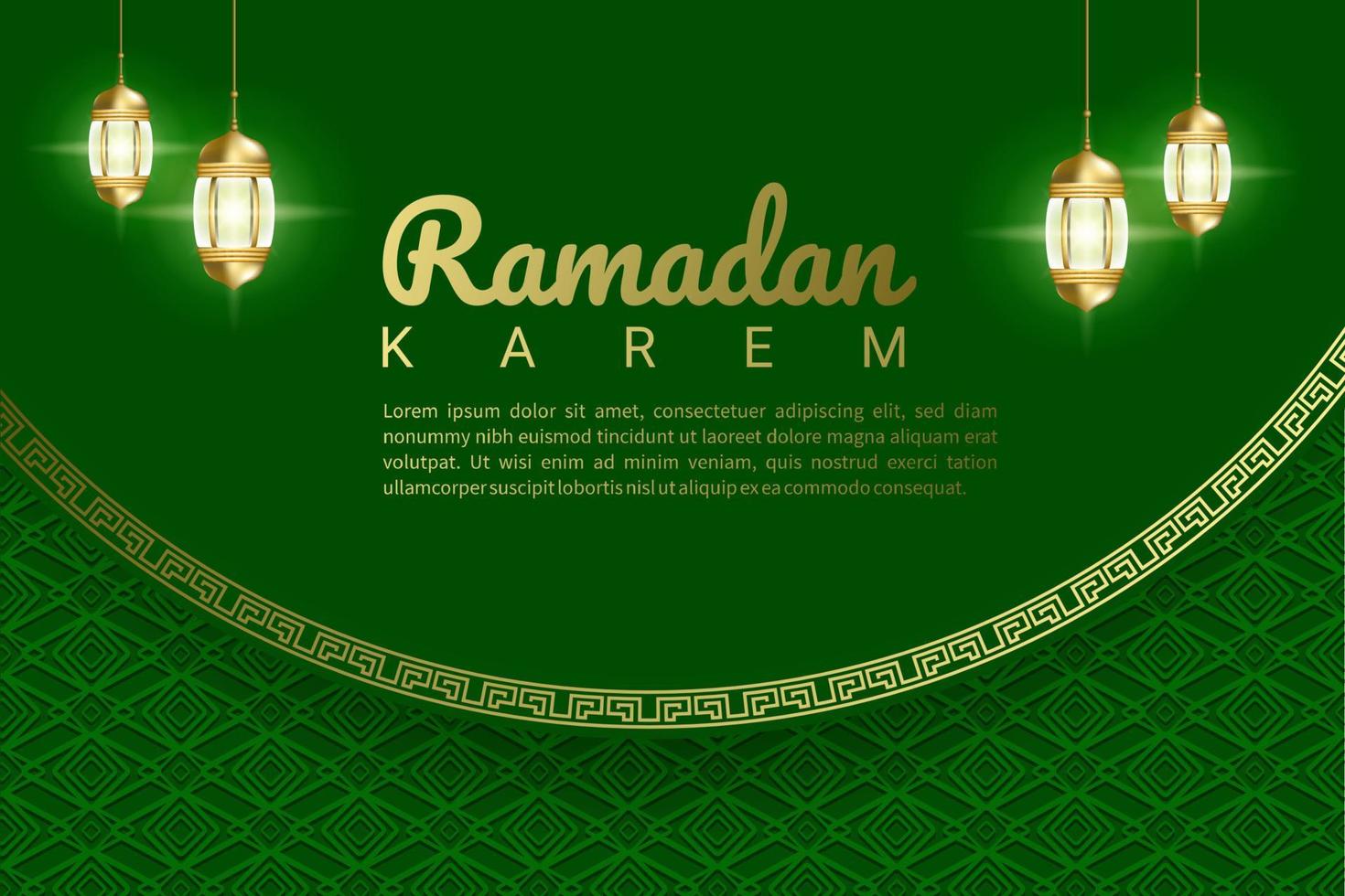 lusso Ramadan kareem decorativo sfondo vettore