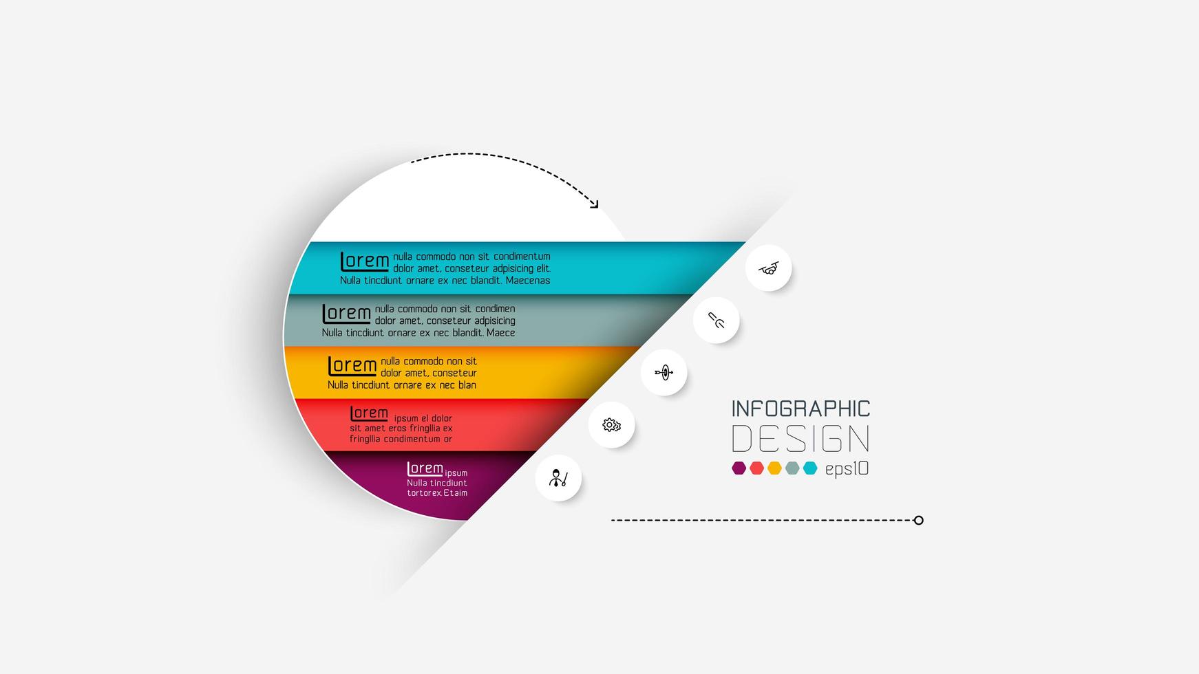 moderno modello di progettazione infografica vettore