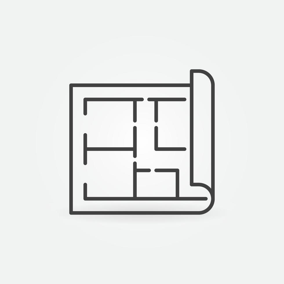 Casa Piano vettore schema concetto minimo icona