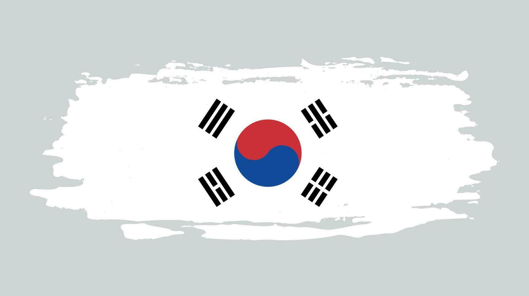 nuovo grunge struttura Sud Corea bandiera vettore