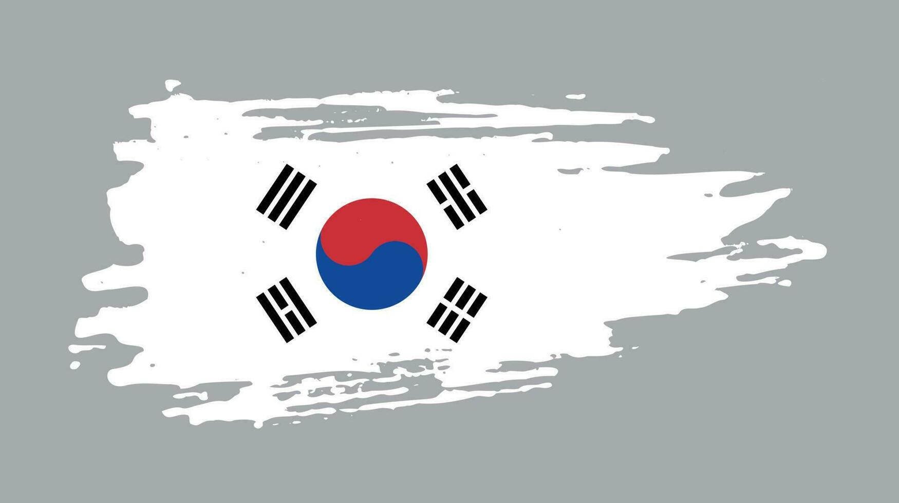 grunge struttura Sud Corea bandiera vettore