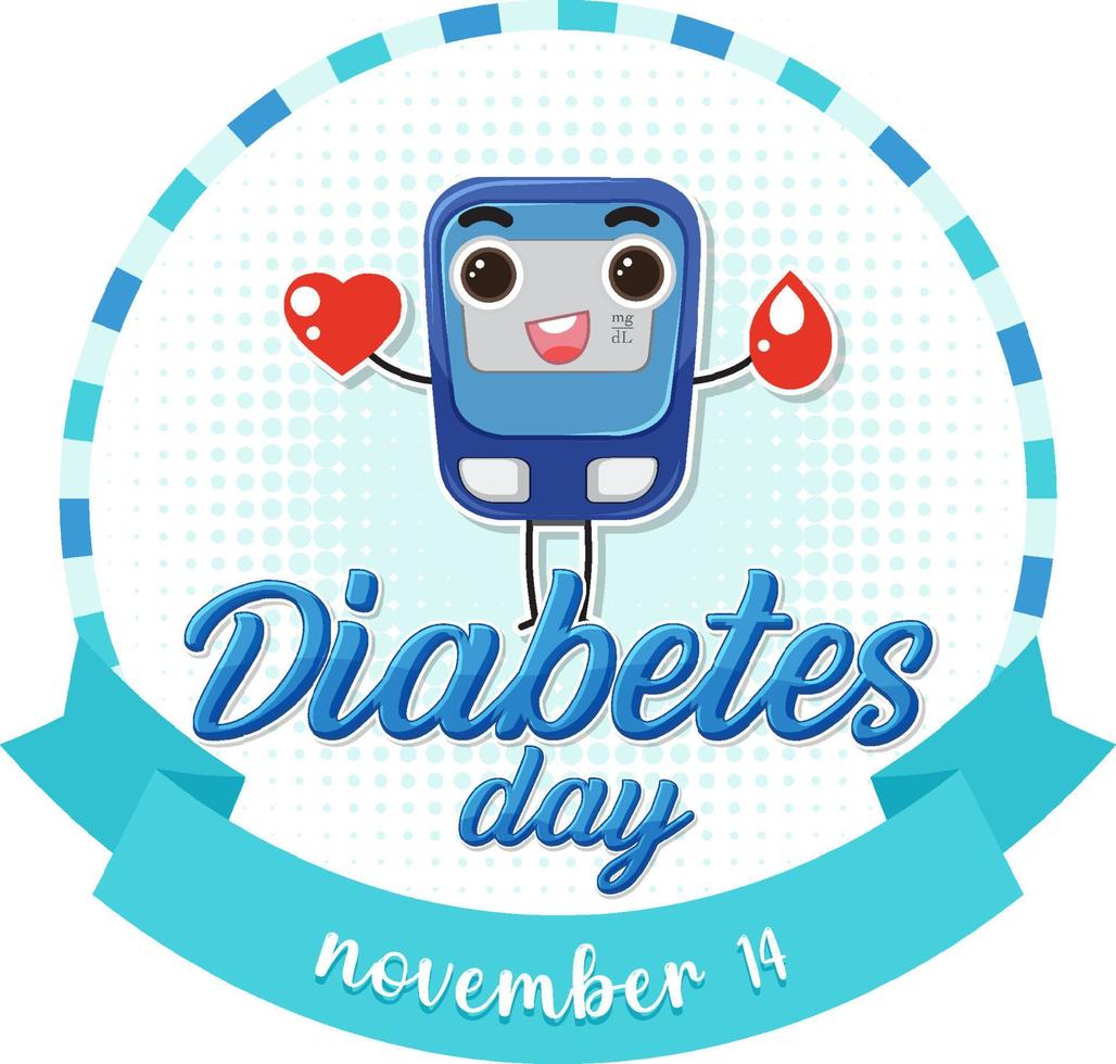 poster per la giornata mondiale del diabete vettore