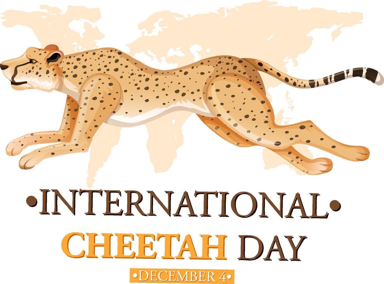 internazionale ghepardo giorno manifesto modello vettore