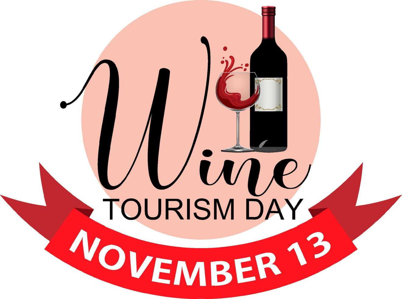 vino turismo giorno font logo design vettore