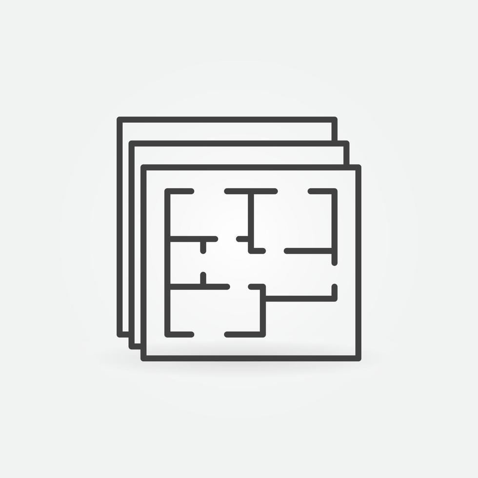 appartamento Piano progetti schema vettore concetto icona