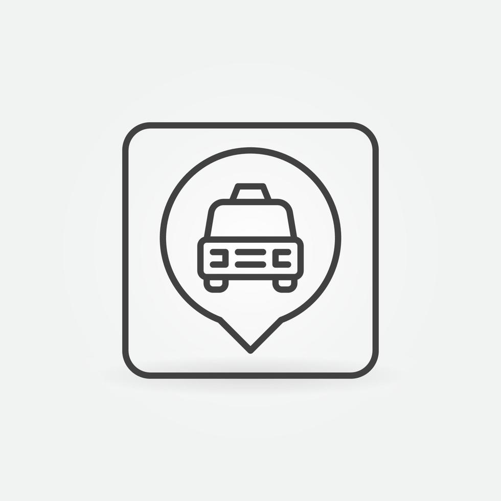 Taxi pointer vettore concetto schema minimo icona