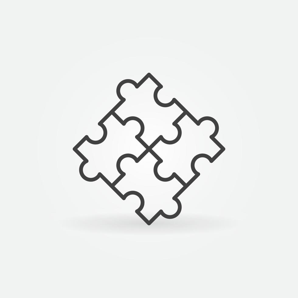 vettore puzzle concetto schema icona o cartello