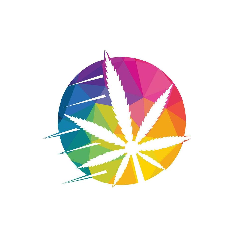 canapa foglia vettore logo design. marijuana foglia logo design modello vettore illustrazione.