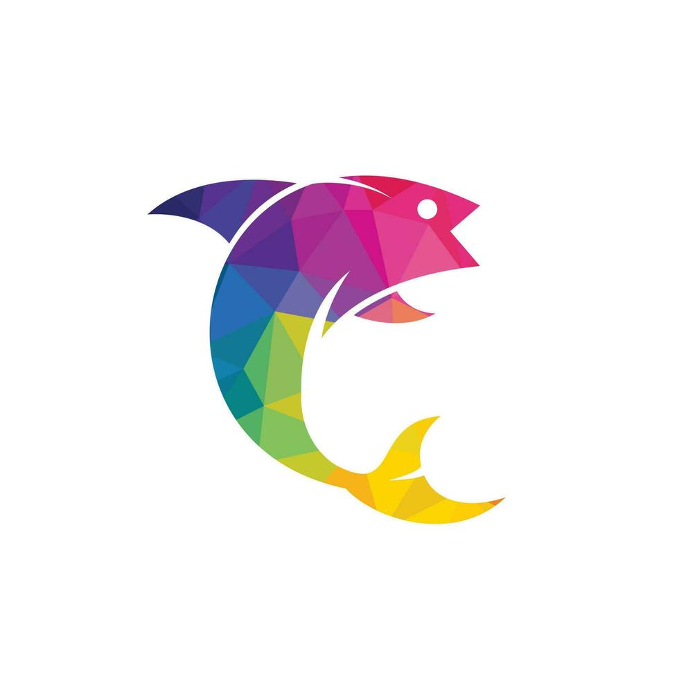 pesce vettore logo design. pesca logo concetto.