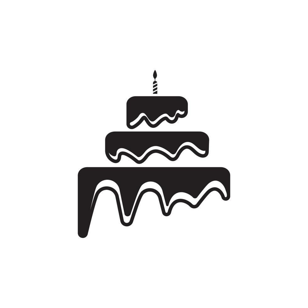 disegno dell'illustrazione di vettore dell'icona del segno della torta