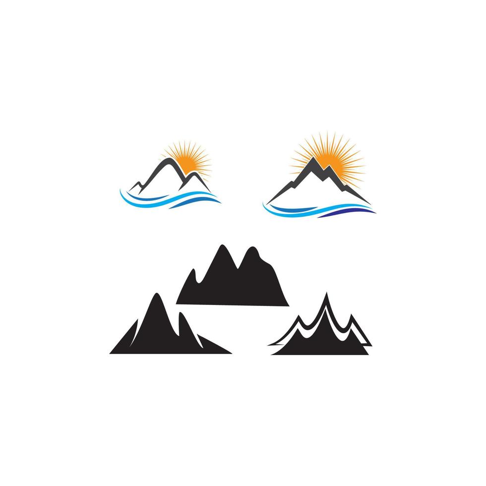 logo icona di montagna vettore