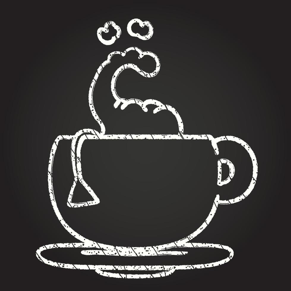 disegno del gesso del tè vettore