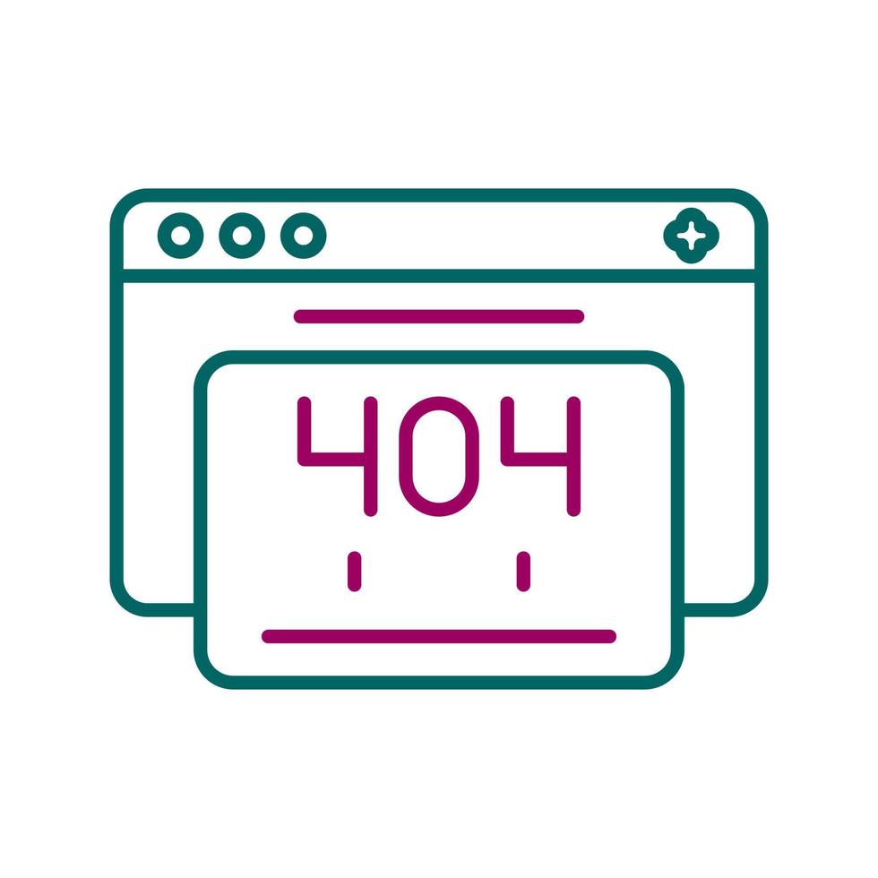 404 icona vettore errore