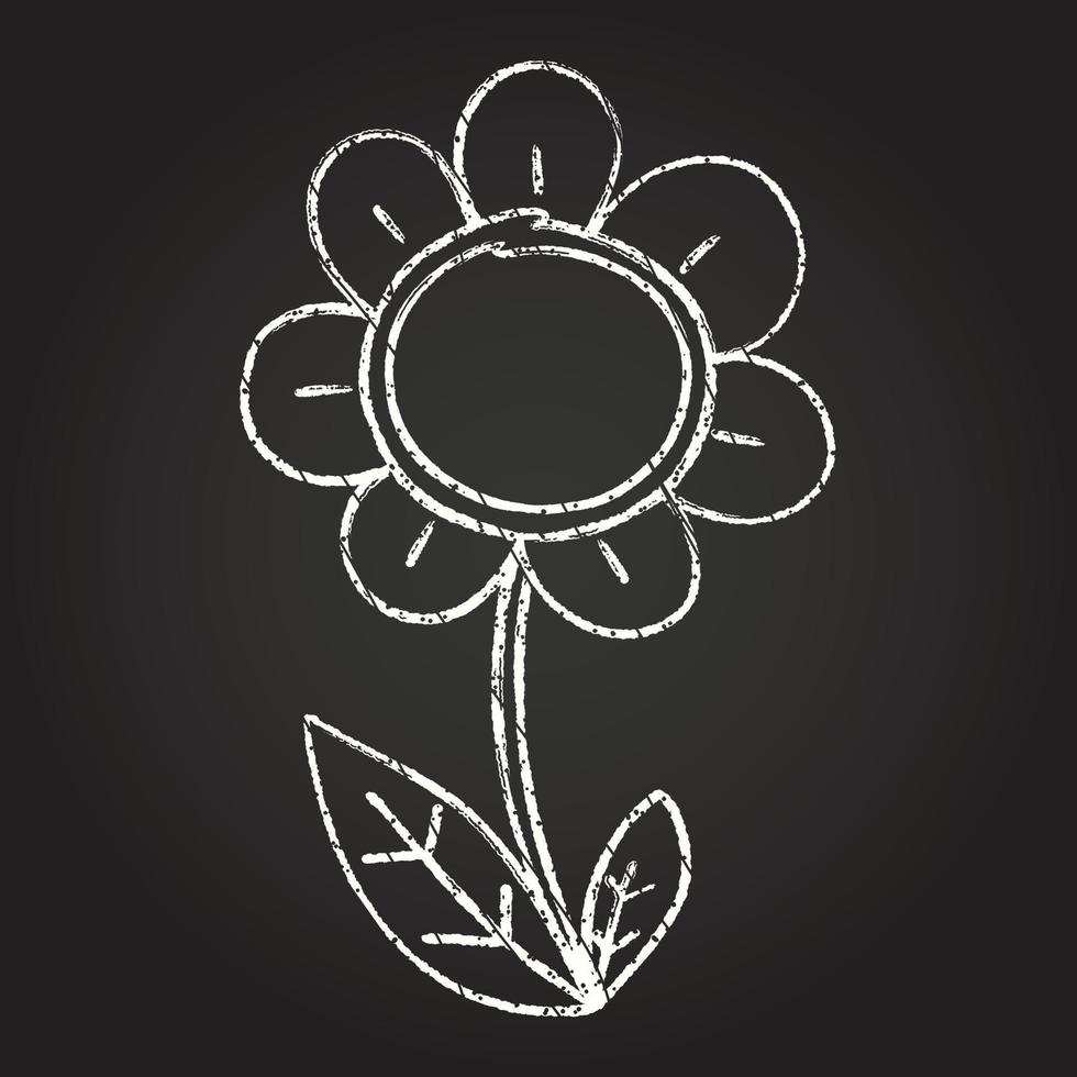 disegno a gessetto di fiori vettore